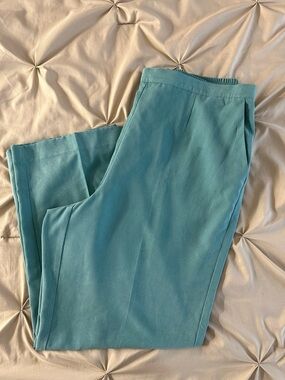 Alfred Dunner Seafoam Elastic Waist Pants 18W